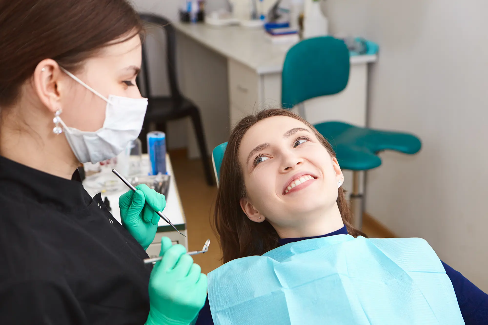 Patient getting Dental Exams & Cleanings Vallejo, CA. Chaney Family Dental.
